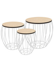 ensemble de table basse ronde blanche design 85 €