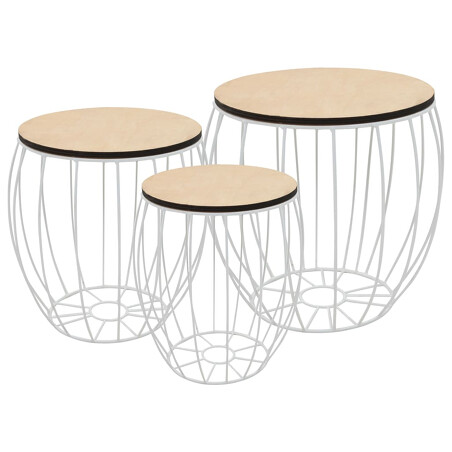 ensemble de table basse ronde blanche design 85 €