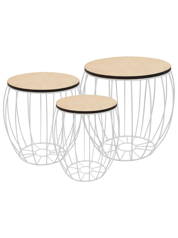 ensemble de table basse ronde blanche design 85 €