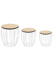 ensemble de table basse ronde blanche design 85 €