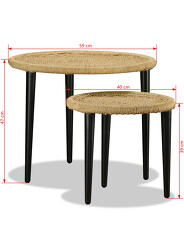 Ensemble 2 table basse en jute 109 €