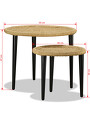 Ensemble 2 table basse en jute 109 €