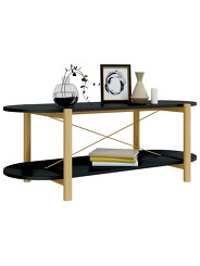 table basse noir ovale 72 €