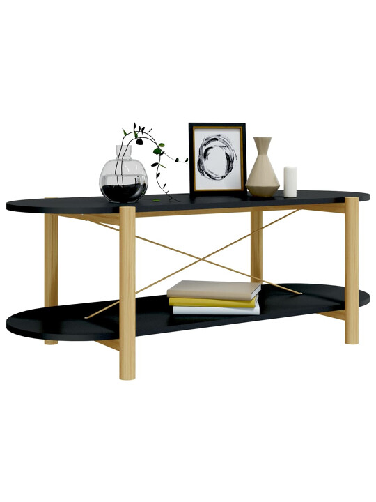 table basse noir ovale 72 €