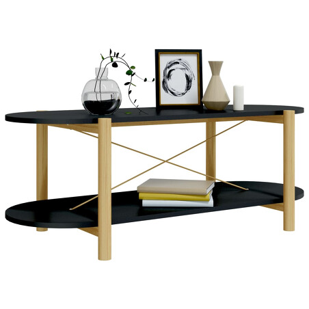 table basse noir ovale 72 €