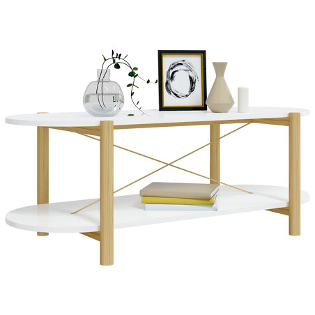 table basse blanche ovale 75 €