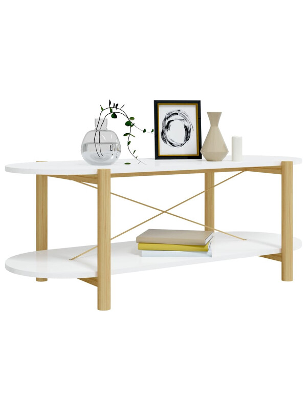 table basse blanche ovale 75 €