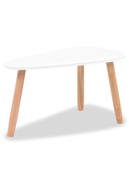 Ensemble 2 table basse blanche et bois 110 €